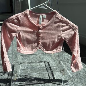 Janie and Jack Pink Cropped Sweater